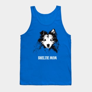 Sheltie Mom Shetland Sheepdog Design Tank Top